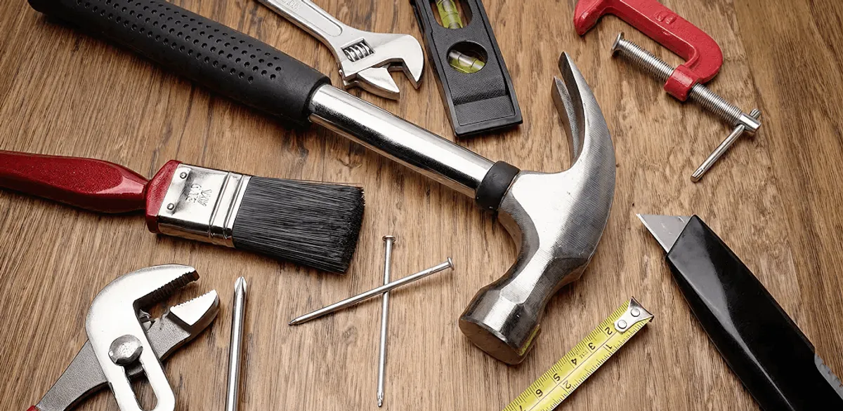 Handyman tools laid out for home repair and maintenance work in Yonkers, NY