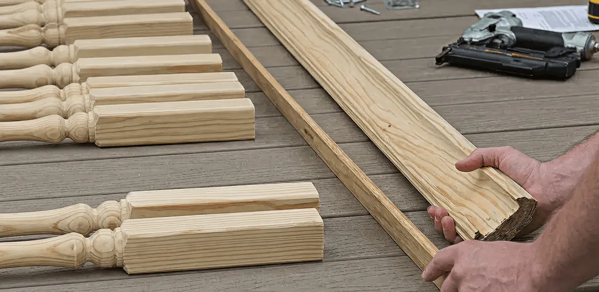 Handrail installation materials and wood components for stair rail work in Yonkers, NY